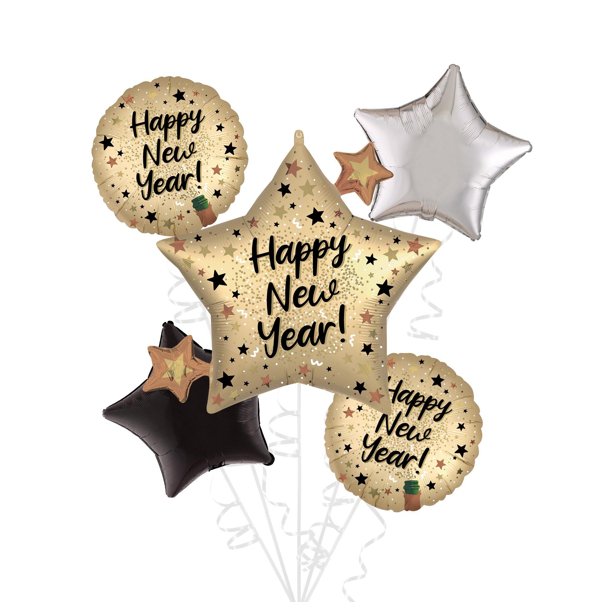 Natural Sparkle New Year Foil Balloon Bouquet